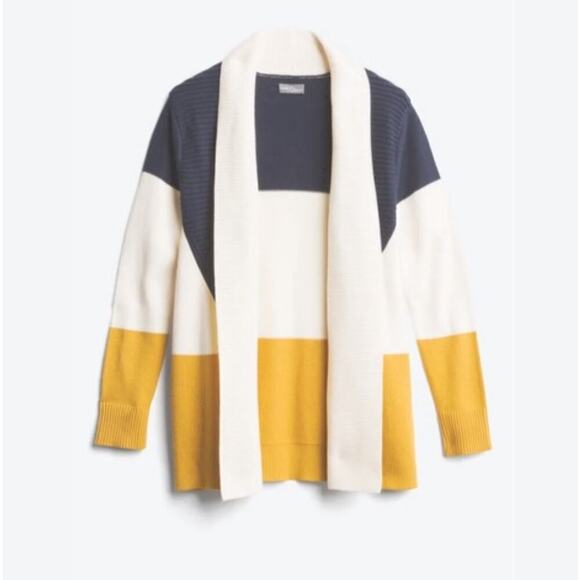 Market & Spruce Women's Colorblock Open Front Knit Cardigan Sweater Size M Multi - Picture 1 of 9